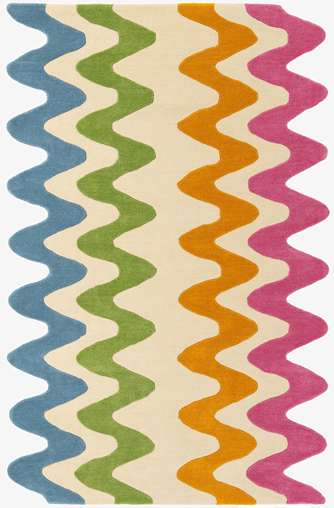 5' 1 x 8' Happy Rugs Wavy Wool