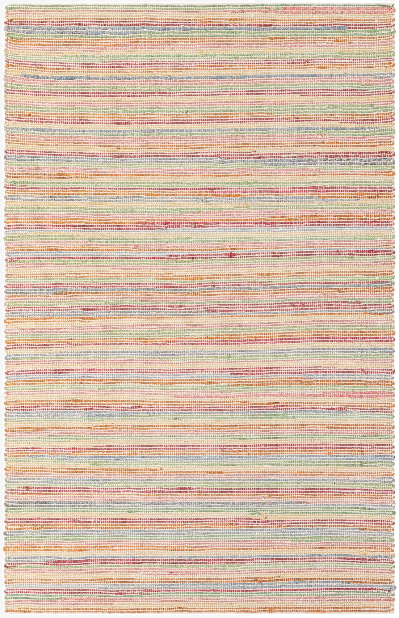 5' 1 x 8'  Hand Woven Happy Rugs Rainbow Weave