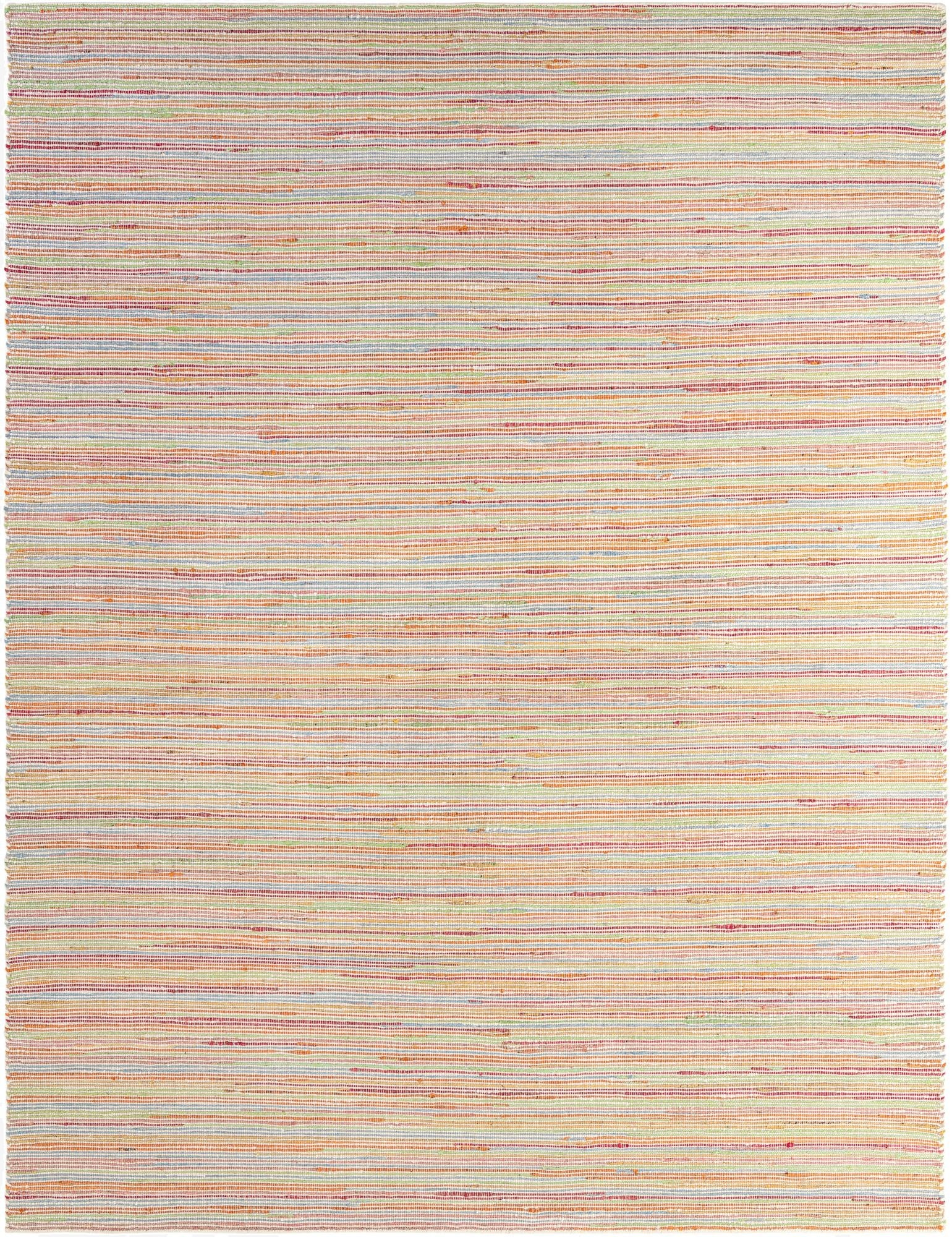 9' x 12'  Hand Woven Happy Rugs Rainbow Weave