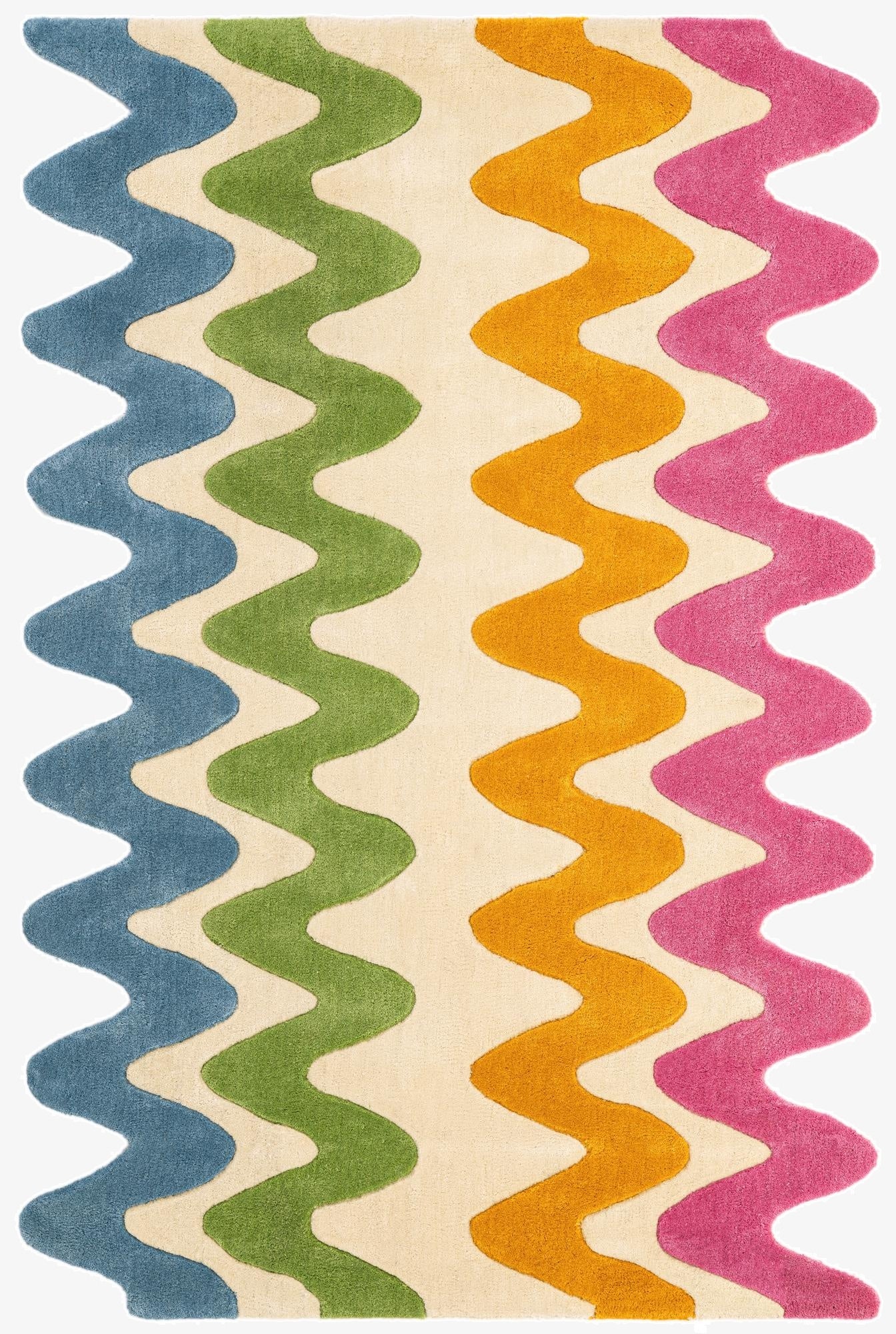 4' 1 x 6' 1 Happy Rugs Wavy Wool