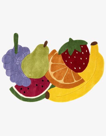 4' 1 x 6' 1 Happy Rugs Fruit Salad Wool