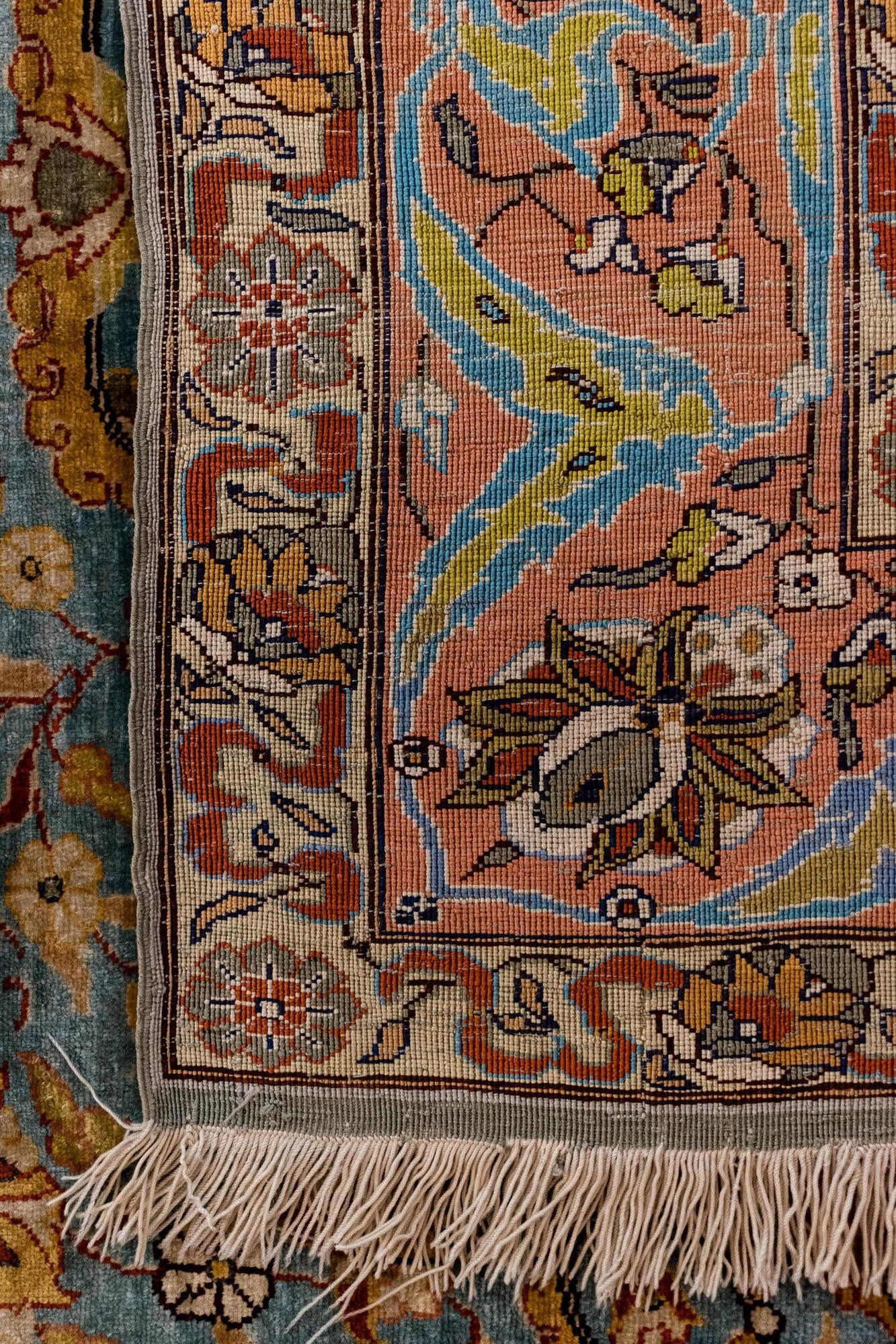 4' x 5' 8 Hereke Silk Rug