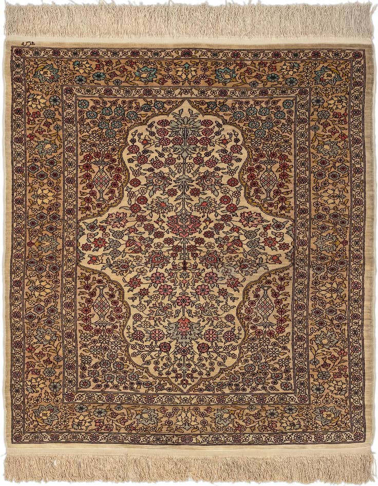 Detail image of 2' 5 x 3' 8 Hereke Silk Rug