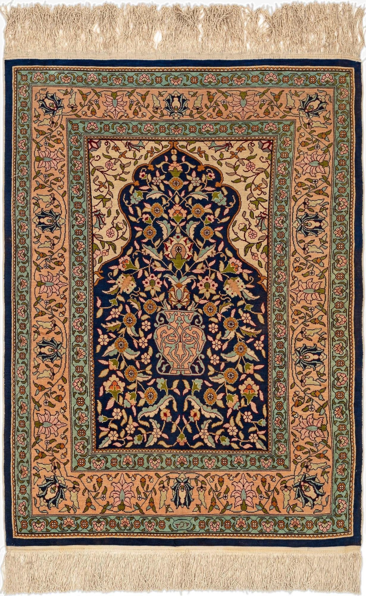2' 3 x 3' 2 Hereke Silk Rug