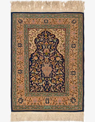 2' 3 x 3' 2 Hereke Silk Rug