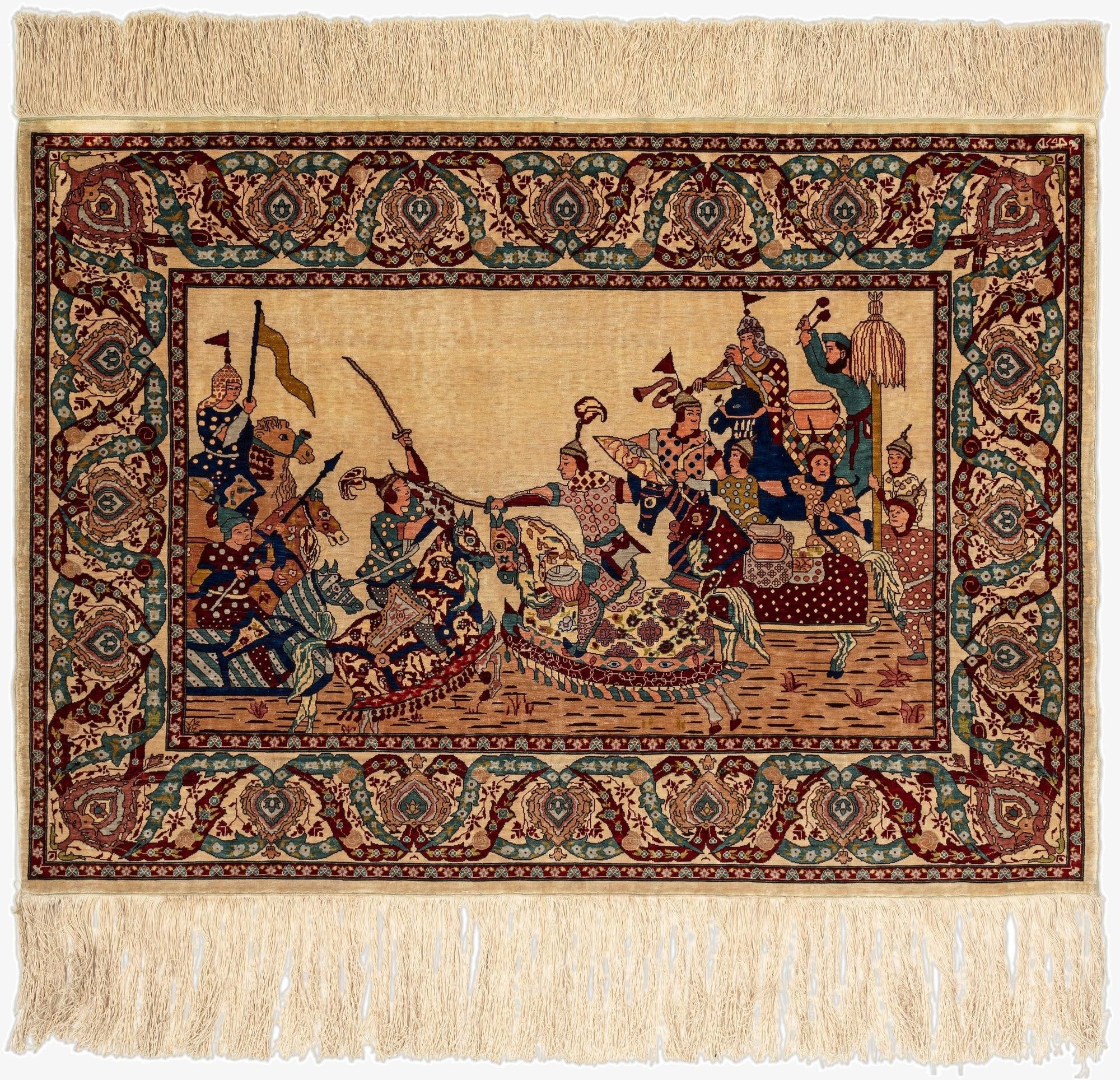 2' 2 x 3' 1 Hereke Silk Rug