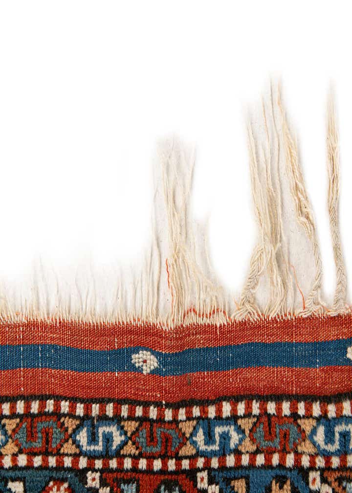 3' 8 x 5' 1 Hand Knotted Heriz Wool Rug
