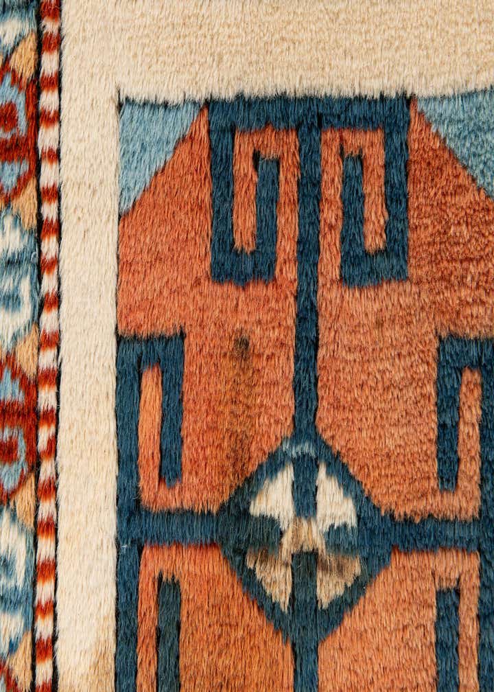 3' 8 x 5' 1 Hand Knotted Heriz Wool Rug