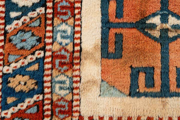 3' 8 x 5' 1 Hand Knotted Heriz Wool Rug