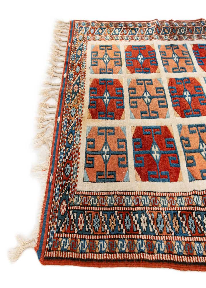 3' 8 x 5' 1 Hand Knotted Heriz Wool Rug