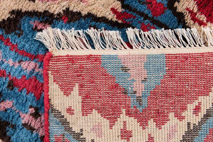 3' 2 x 5' 2 Hand Knotted Ikat Wool Rug