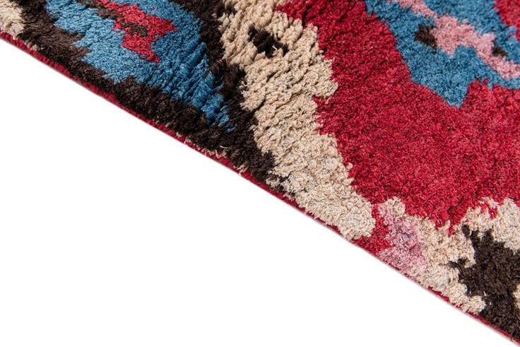 Detail image of 3' 2 x 5' 2 Hand Knotted Ikat Wool Rug