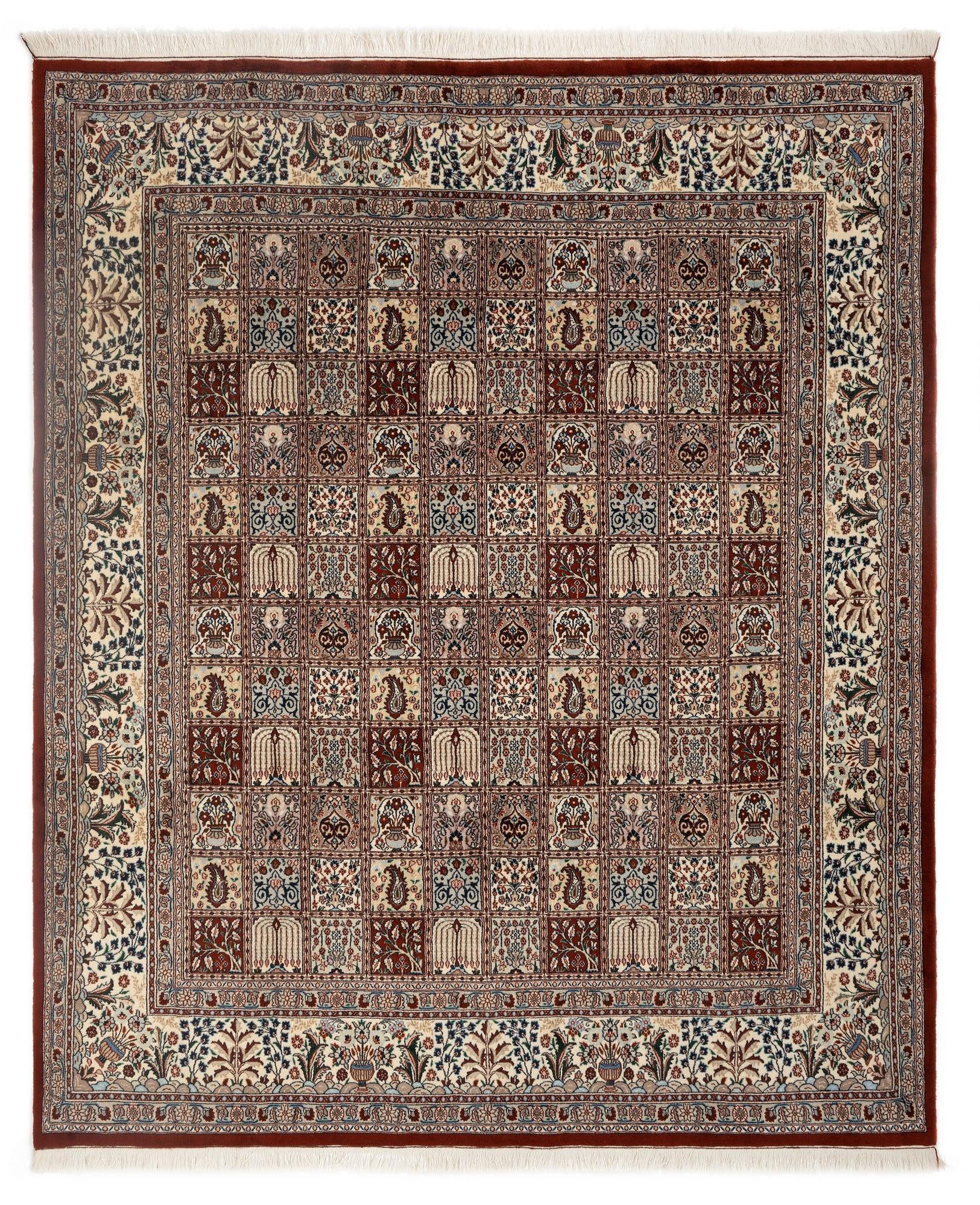 7' 11 x 9' 6 Hand Knotted Indo Bachtiar Wool Rug