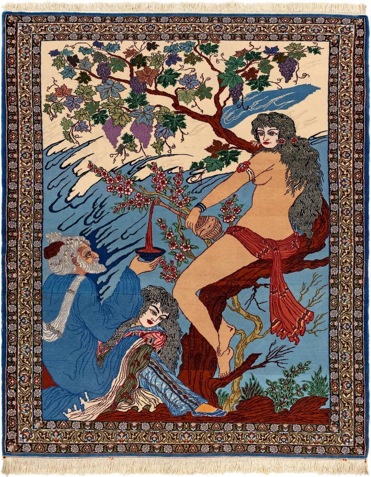 Detail image of 3' 8 x 5' 2 Isfahan Rug