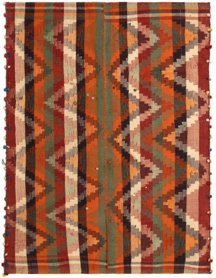 Detail image of 4' 7 x 5' 10 Jajim Rug