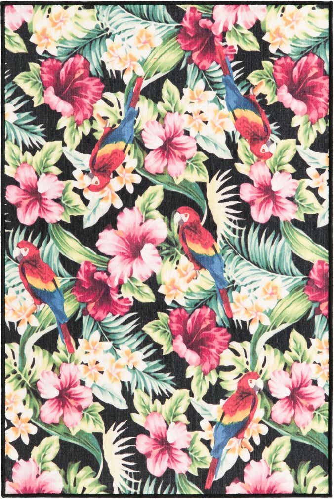 4' x 6' Easy-Clean Jill Zarin Caribbean Saint Lucia Indoor / Outdoor Rug