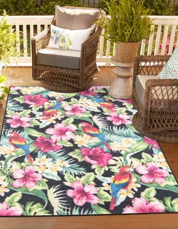 9' x 12' Easy-Clean Jill Zarin Caribbean Indoor / Outdoor Rug