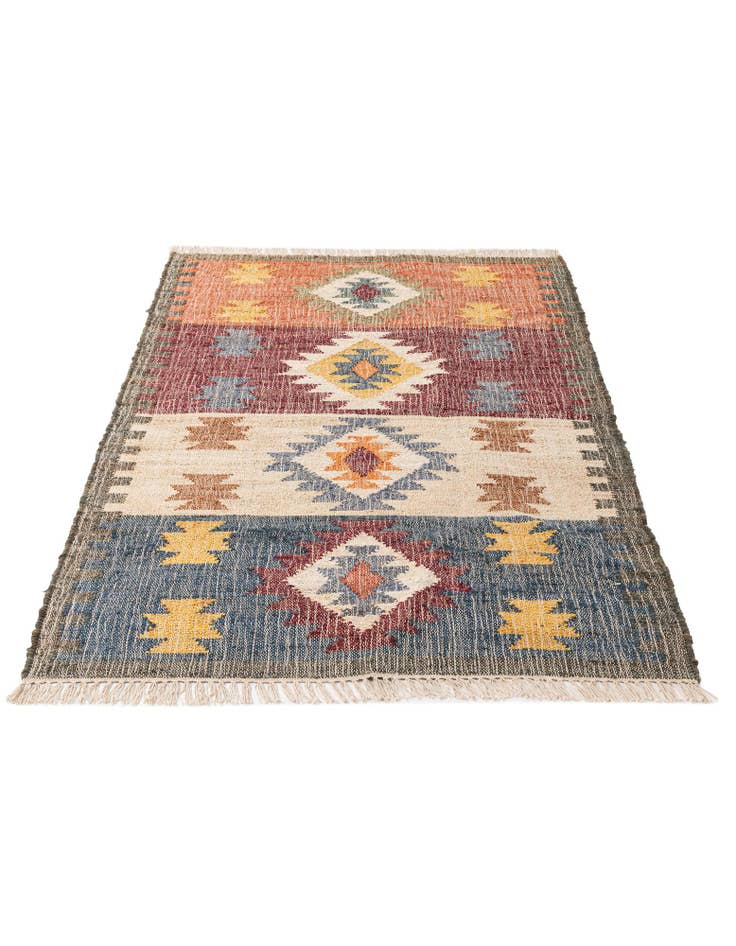 Detail image of 4' 2 x 6' 3  Hand Woven Kala Handwoven Jute Rug