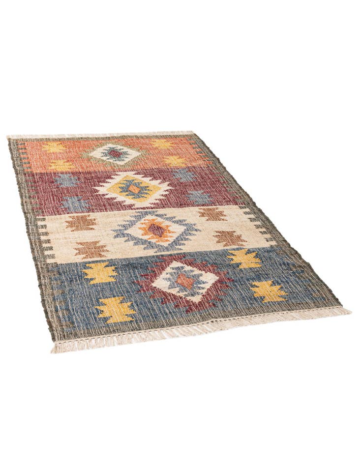 Detail image of 4' 2 x 6' 3  Hand Woven Kala Handwoven Jute Rug