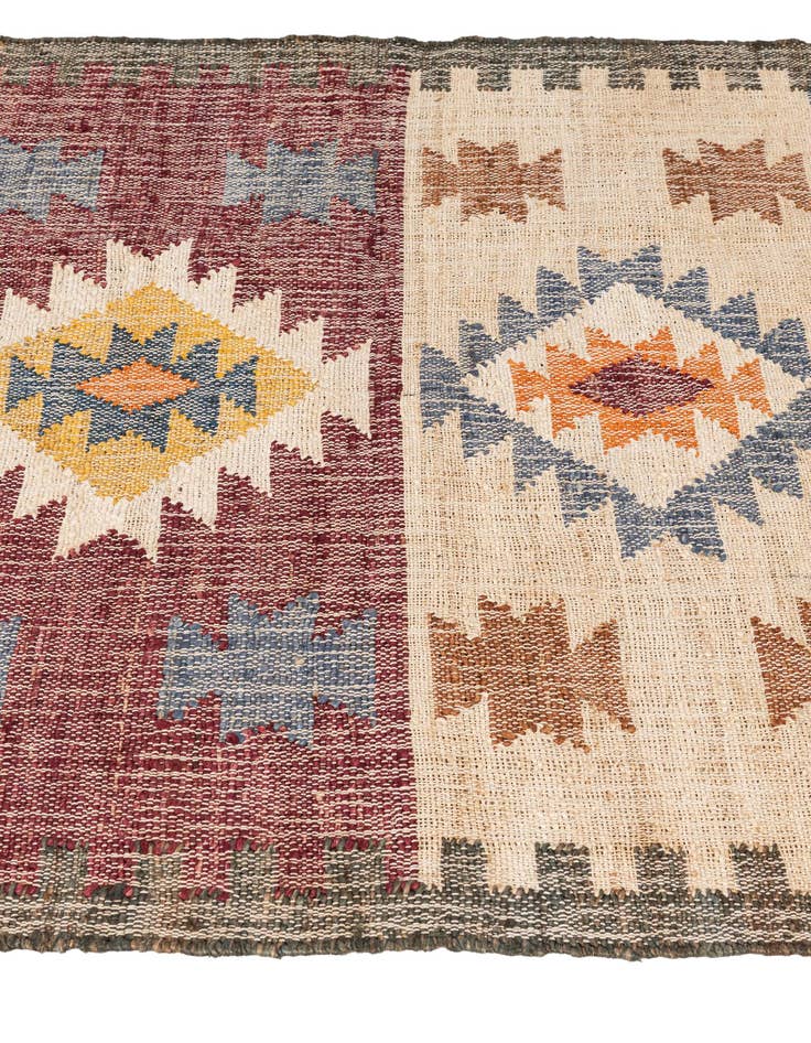 Detail image of 4' 2 x 6' 3  Hand Woven Kala Handwoven Jute Rug