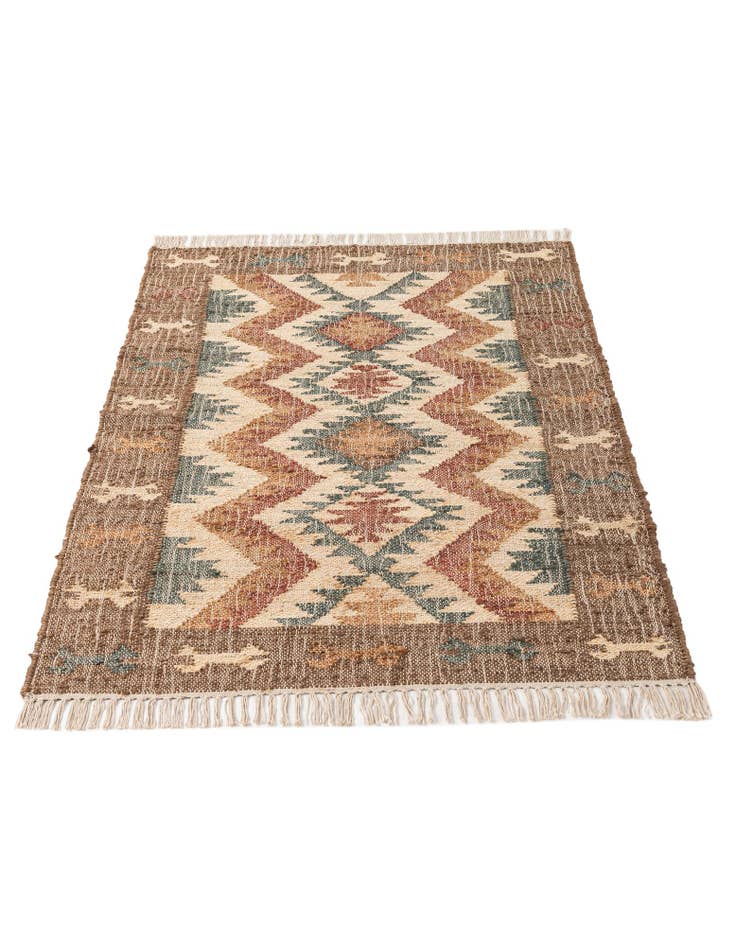 Detail image of 3' 4 x 5' 1 Hand Woven Kala Handwoven Jute Rug