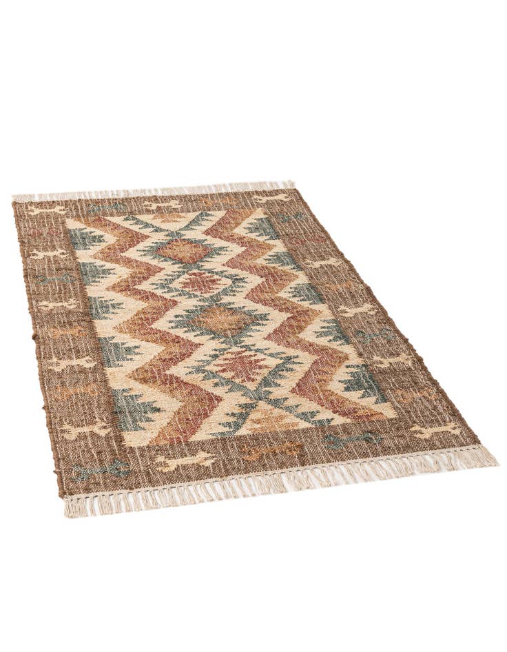 Detail image of 3' 4 x 5' 1 Hand Woven Kala Handwoven Jute Rug