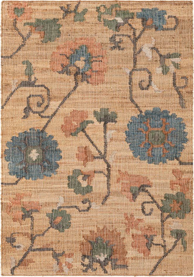 Detail image of 4' 1 x 6' 1 Hand Woven Kala Handwoven Jute Rug