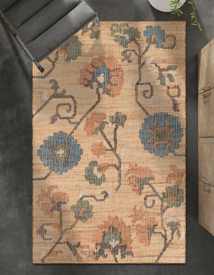 Detail image of 5' 1 x 8'  Hand Woven Kala Handwoven Jute Rug