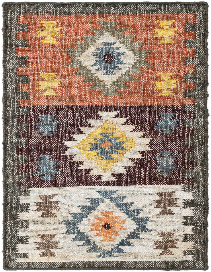 Detail image of 2' x 3' 1 Hand Woven Kala Handwoven Jute Rug