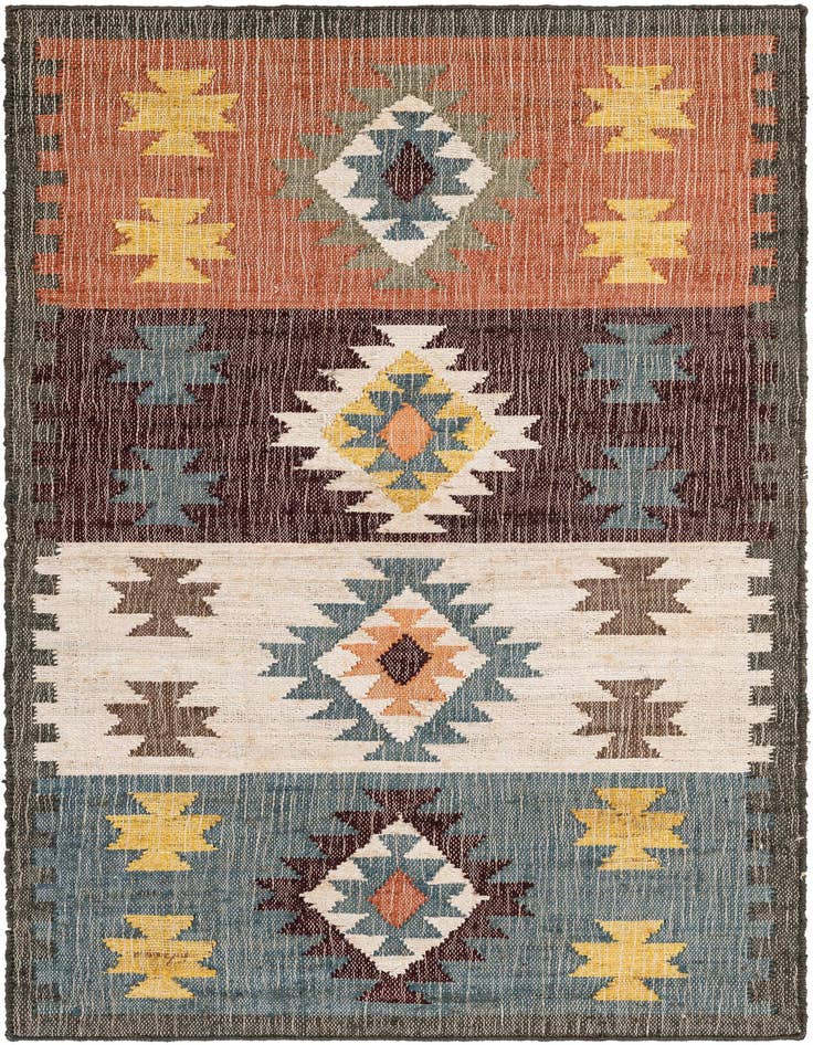 Detail image of 4' 1 x 6' 1 Hand Woven Kala Handwoven Jute Rug