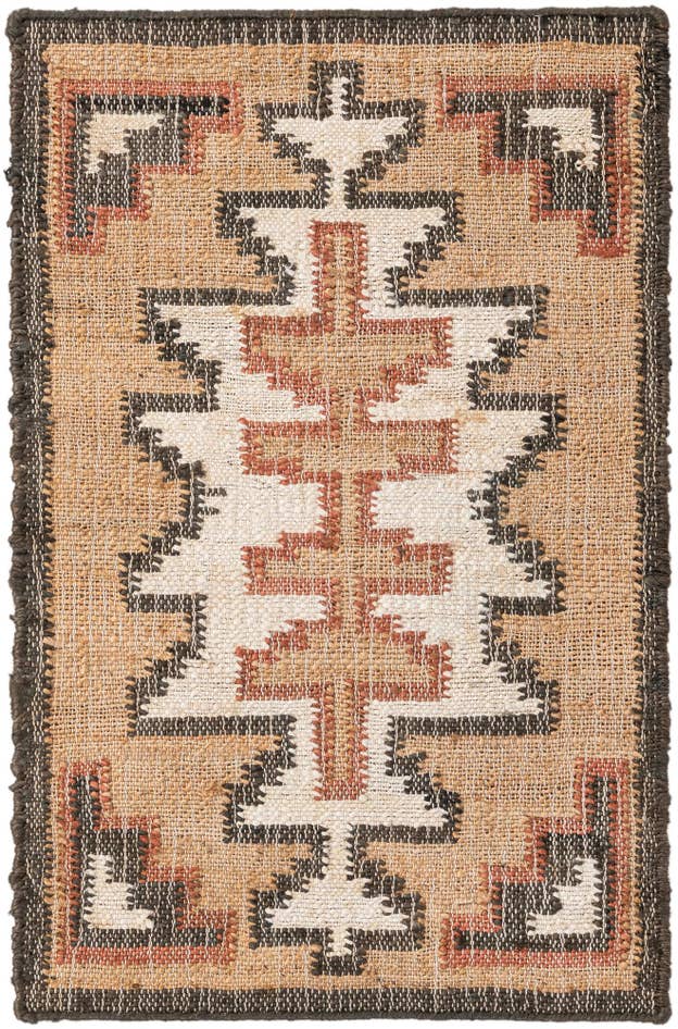 Detail image of 2' x 3' 1 Hand Woven Kala Handwoven Jute Rug