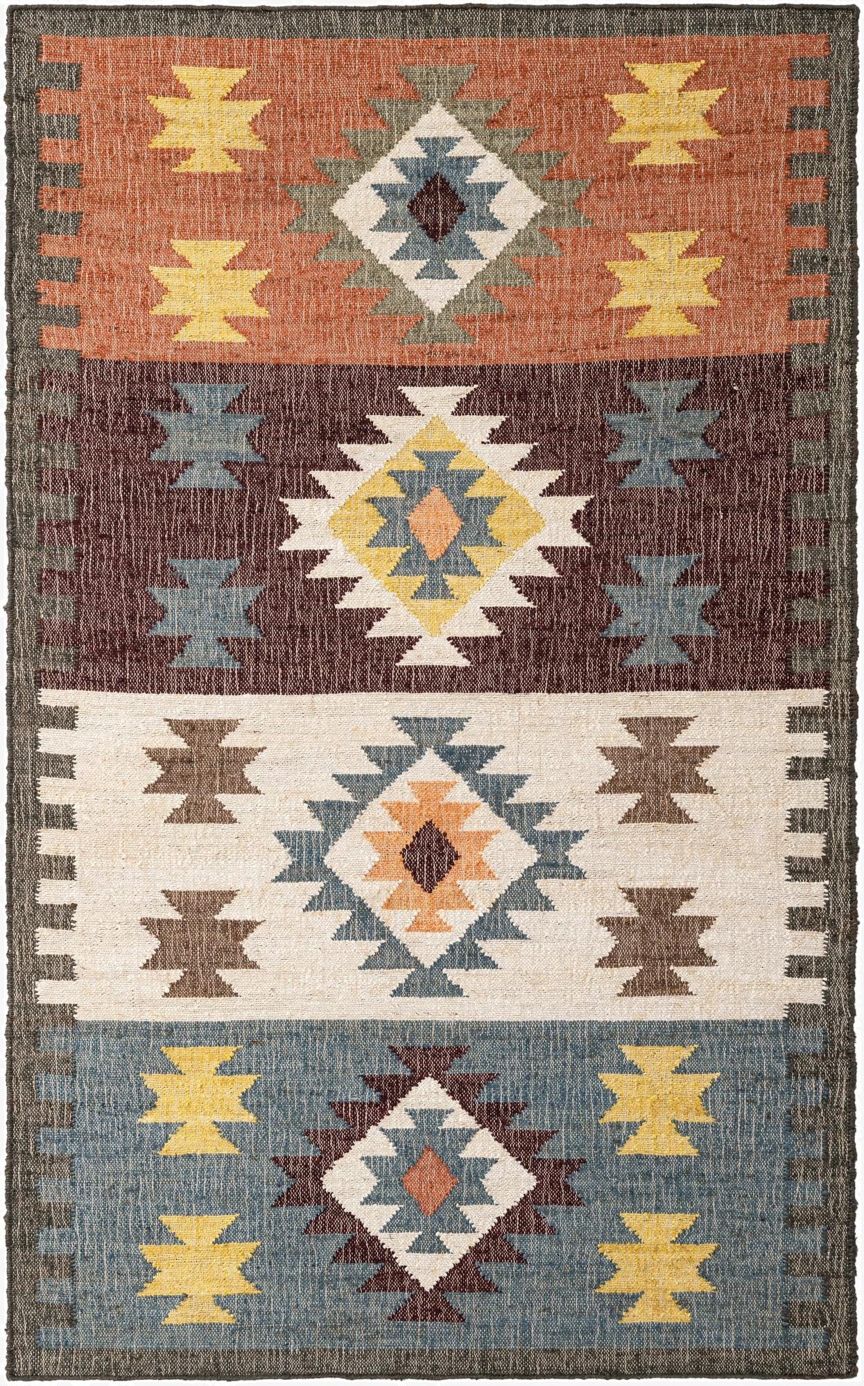 5' 1 x 8'  Hand Woven Kala Handwoven Jute Rug