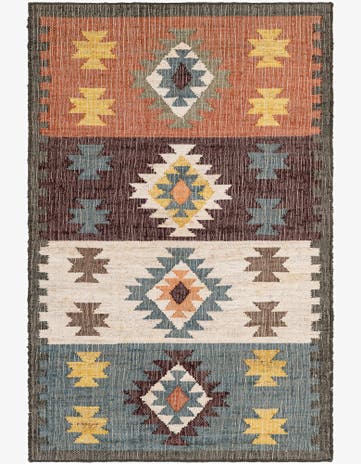 4' 1 x 6' 1 Hand Woven Kala Handwoven Jute Rug
