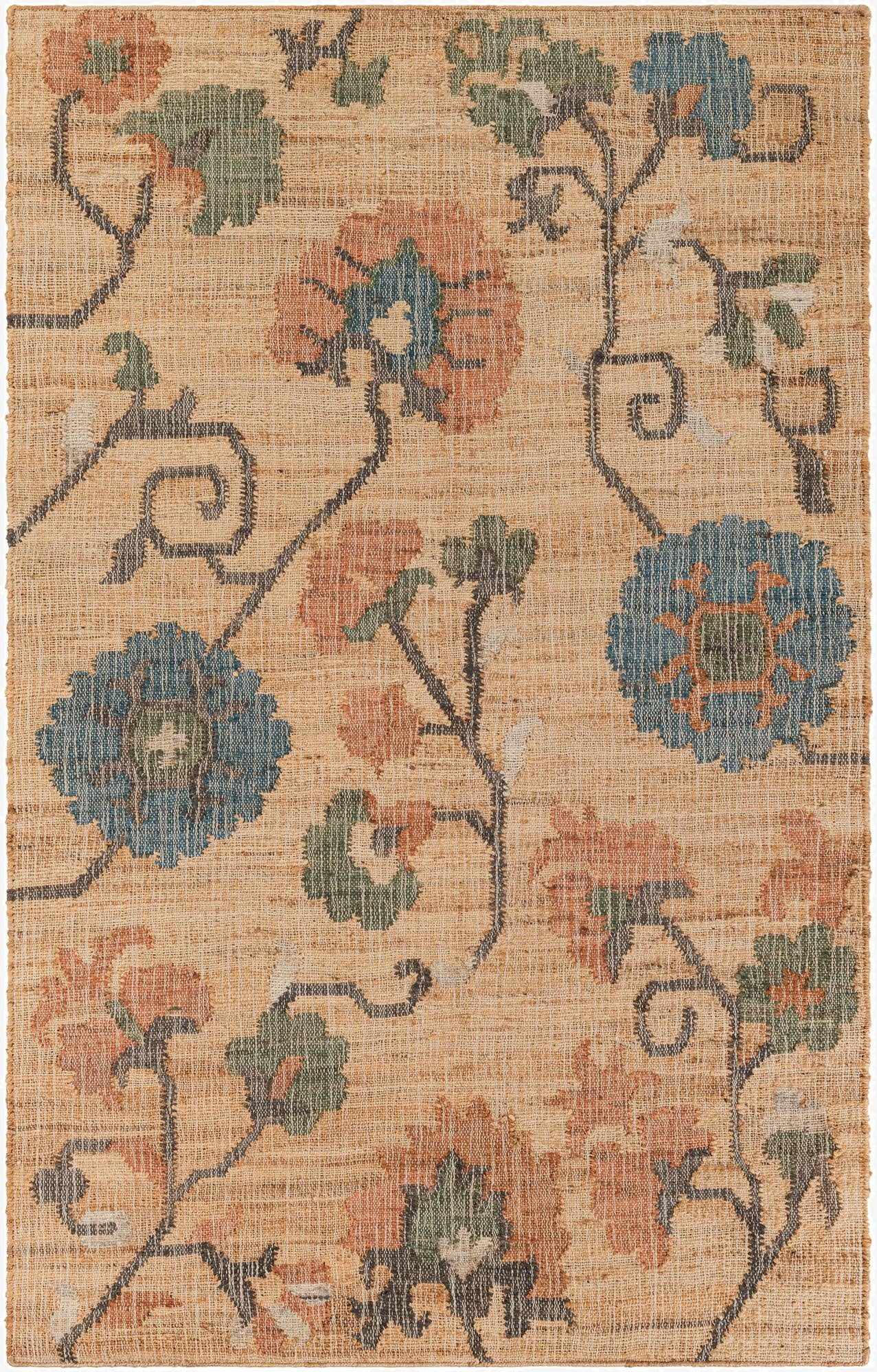 5' 1 x 8'  Hand Woven Kala Handwoven Jute Rug
