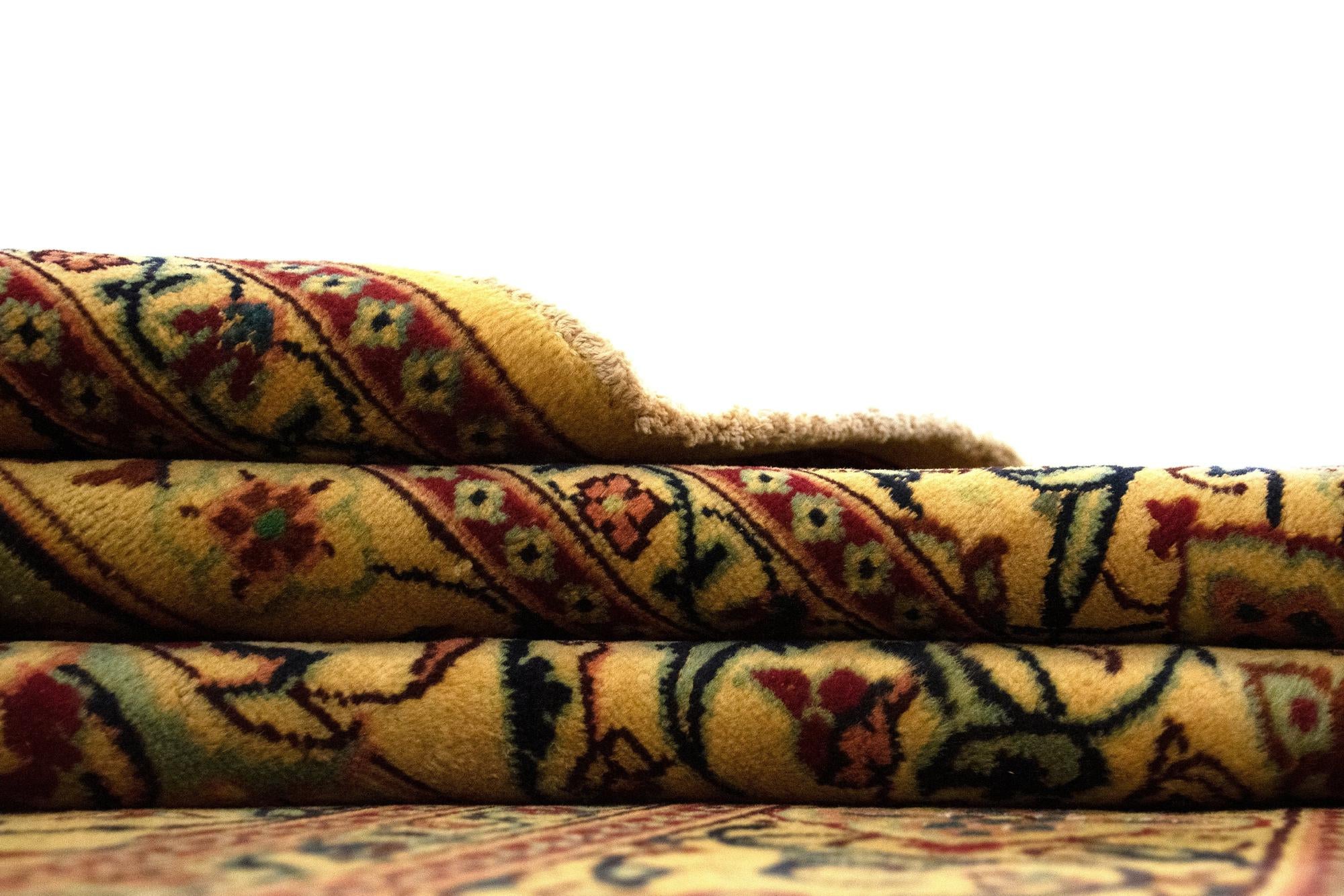 6' 6 x 9' 3 Hand Knotted Kashan Persian Wool Rug