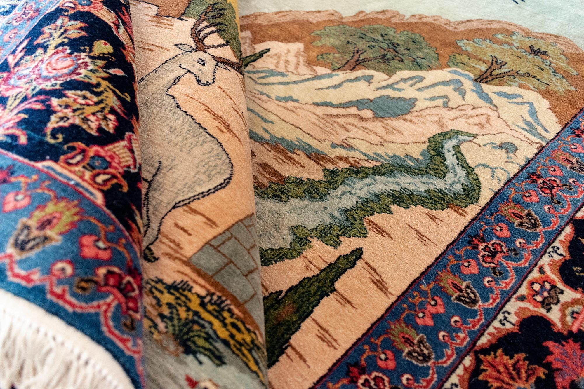 4' 8 x 6' 7 Kashan Wool Rug