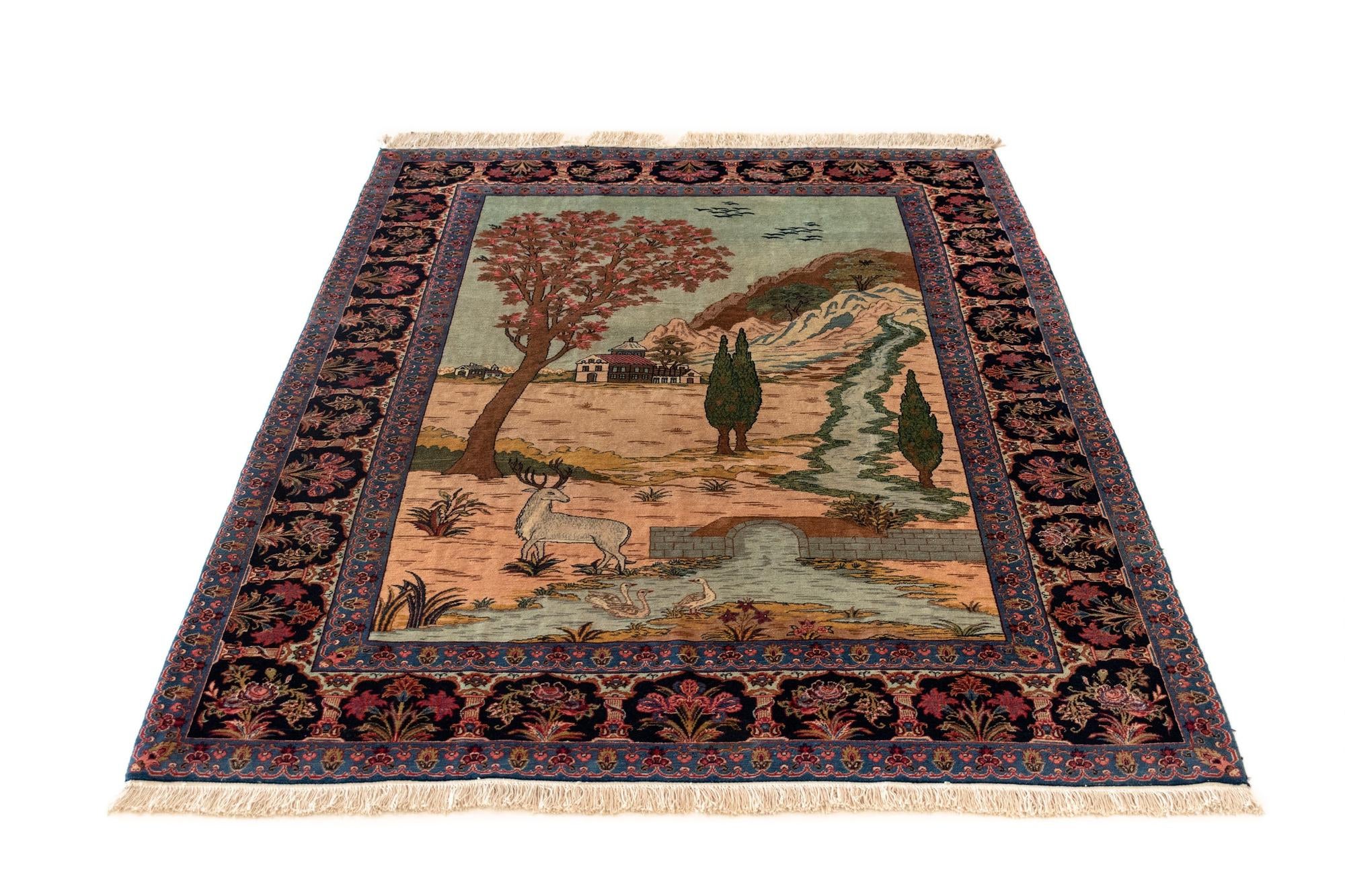 4' 8 x 6' 7 Kashan Wool Rug