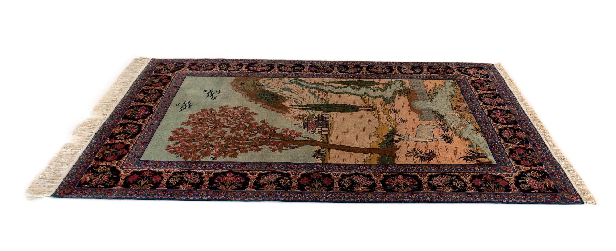 4' 8 x 6' 7 Kashan Wool Rug