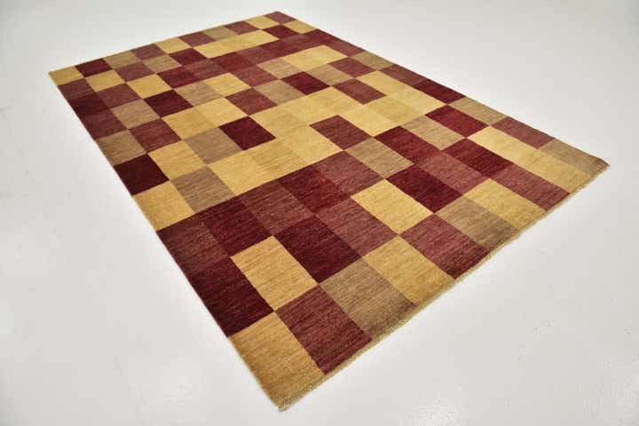 6' 7 x 10' Hand Knotted Kashkuli Gabbeh Wool Rug