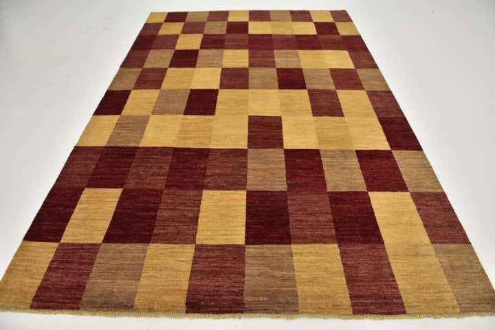 6' 7 x 10' Hand Knotted Kashkuli Gabbeh Wool Rug