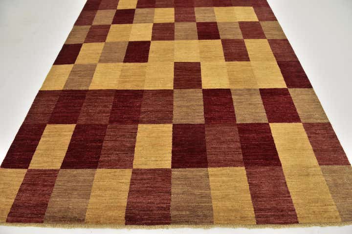 6' 7 x 10' Hand Knotted Kashkuli Gabbeh Wool Rug