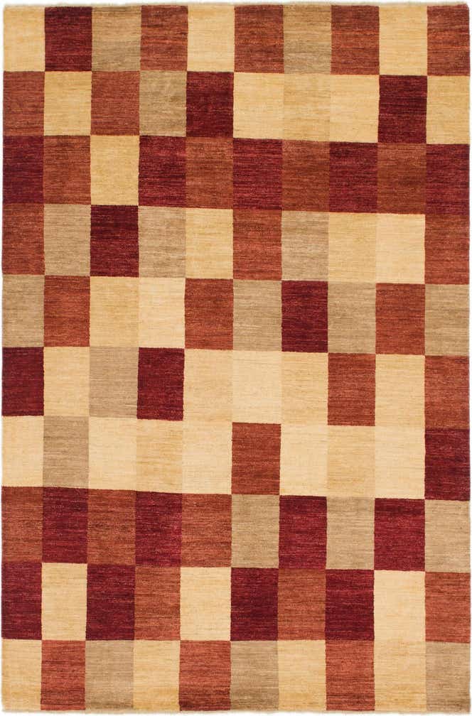 6' 7 x 10' Hand Knotted Kashkuli Gabbeh Wool Rug