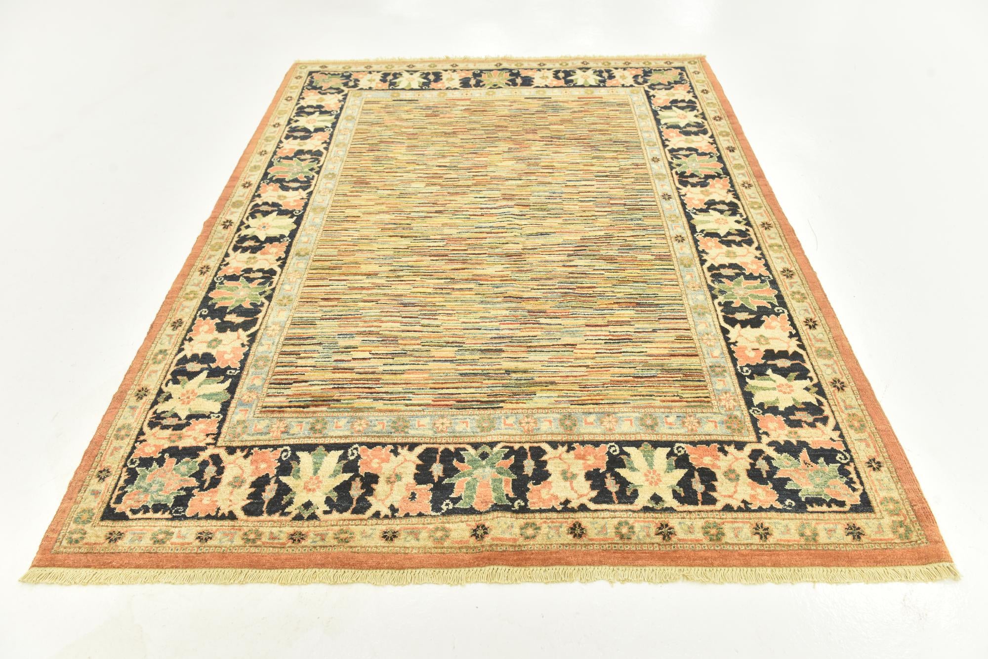 5' 8 x 7' 4 Hand Knotted Kashkuli Gabbeh Wool Rug