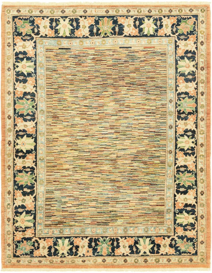 Detail image of 5' 8 x 7' 4 Hand Knotted Kashkuli Gabbeh Wool Rug
