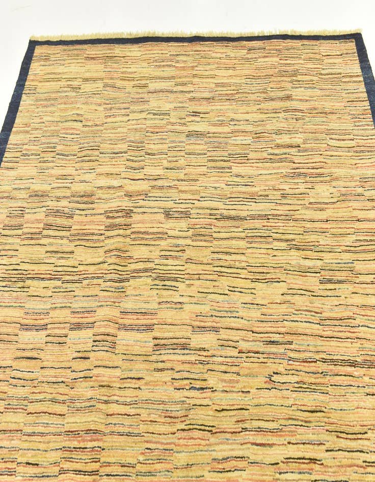Detail image of 6' 8 x 9' 6 Hand Knotted Kashkuli Gabbeh Wool Rug