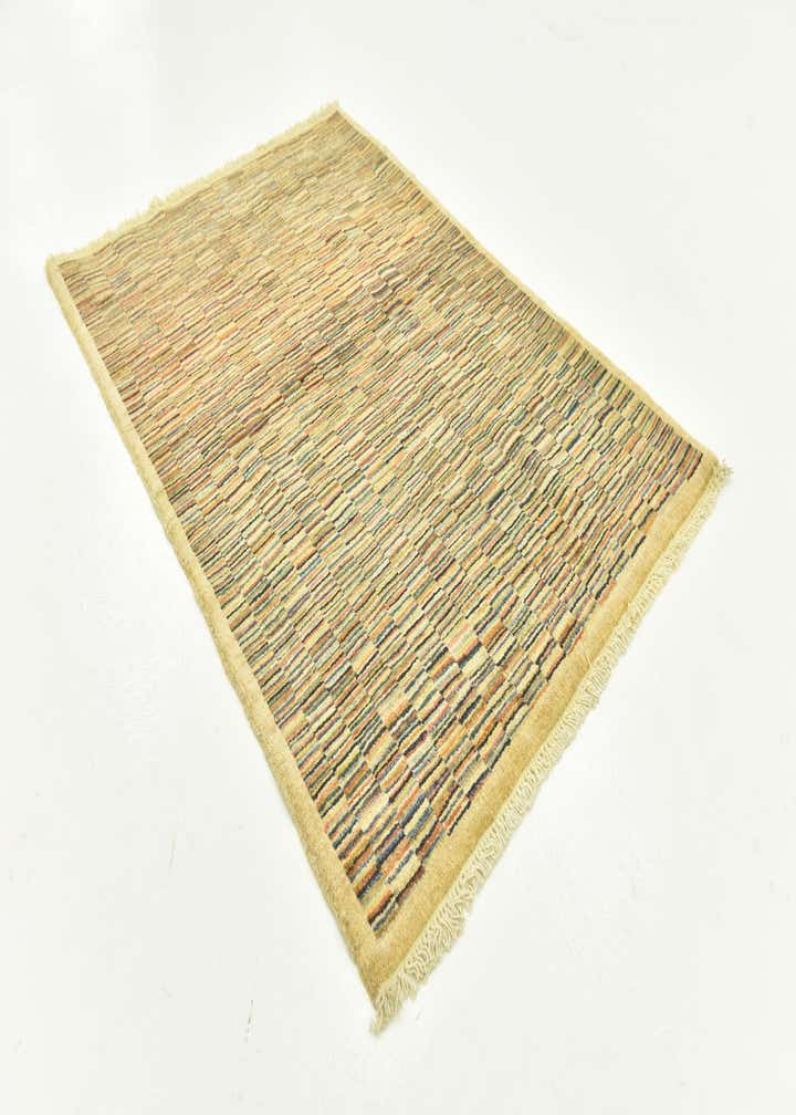 3' 4 x 4' 10 Hand Knotted Kashkuli Gabbeh Wool Rug