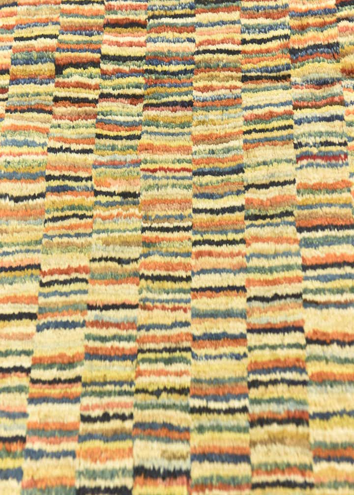 3' 4 x 4' 10 Hand Knotted Kashkuli Gabbeh Wool Rug