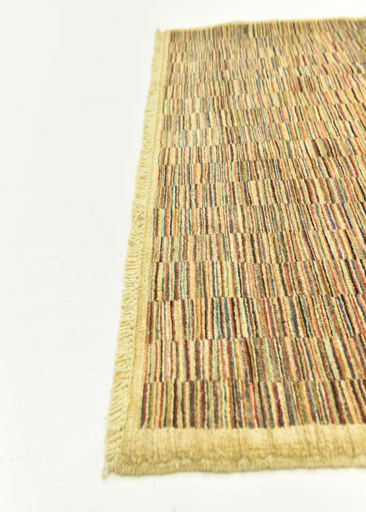 3' 4 x 4' 10 Hand Knotted Kashkuli Gabbeh Wool Rug