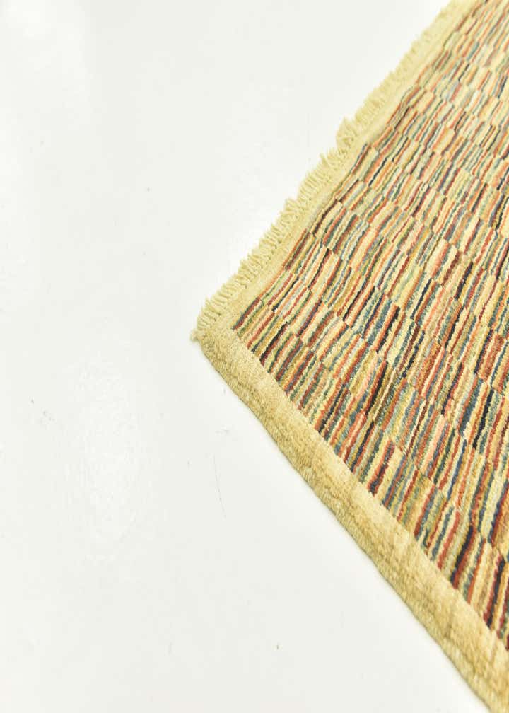 3' 4 x 4' 10 Hand Knotted Kashkuli Gabbeh Wool Rug