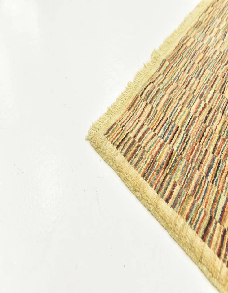 Detail image of 3' 4 x 4' 10 Hand Knotted Kashkuli Gabbeh Wool Rug